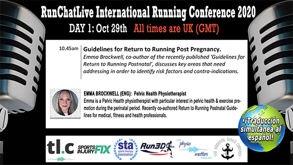 RunChatLive Running Conference: 9 Days To Go – Speaker 2: Emma Brockwell – Return To Running Postnatal